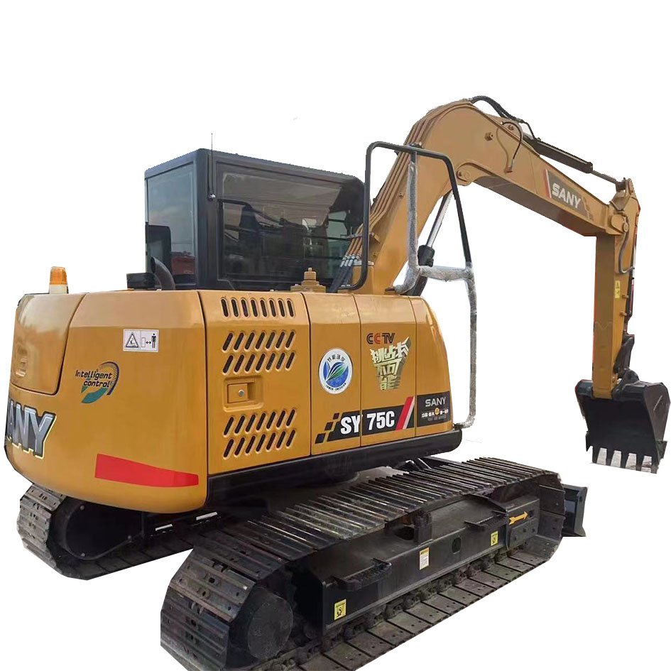 second hand excavator 8 ton for sale SANY 75C digger hydraulic crawler machine 7.5tons used china SANY 75C excavator