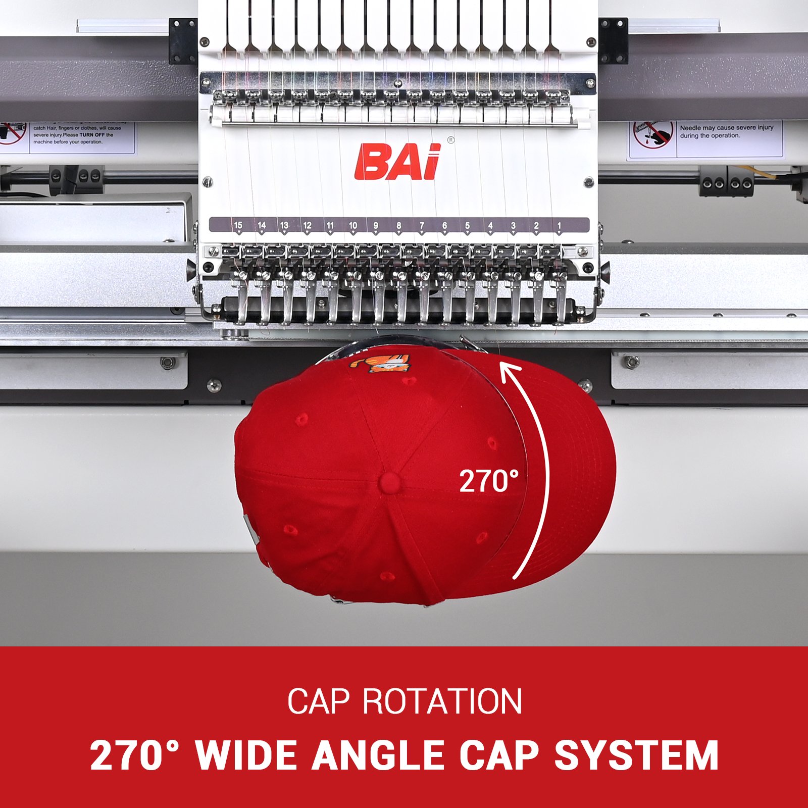 BAi 1 head personalized 3D home computerized embroidery machine for sale