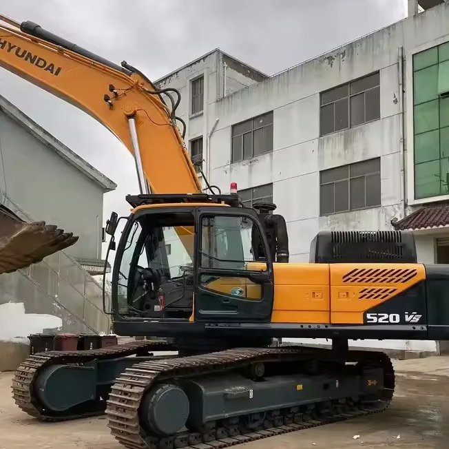 High Quality Hyundai R520L-9VS 52ton Construction Excavator Used Cummins Engine Components 3m Bucket Capacity Crawler Machine