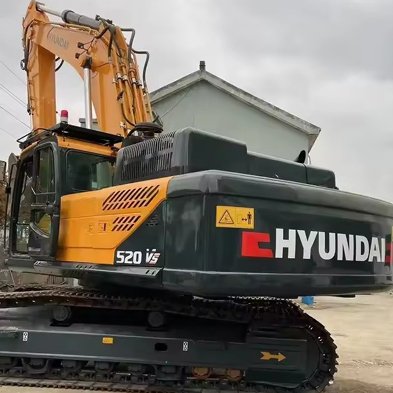 High Quality Hyundai R520L-9VS 52ton Construction Excavator Used Cummins Engine Components 3m Bucket Capacity Crawler Machine
