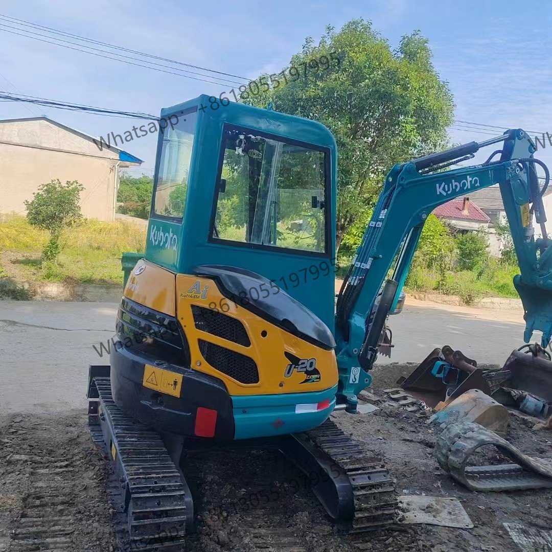 Kubota Brand U20 Mini-Excavator Hitachi Komatsu Caterpillar Hyundai Doosan Second Hand Almost New 2.36 Ton Operating Weight