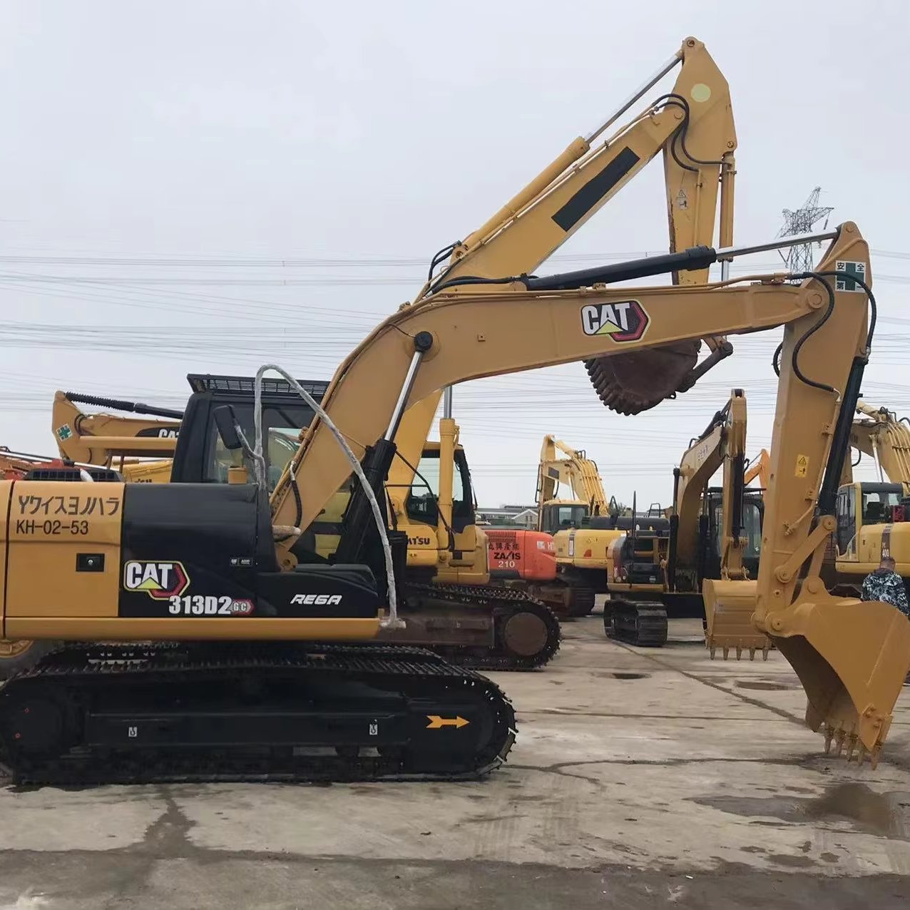 Used escavadoras escavatore excavator Caterpillar CAT 313 313C 313D 313D2 313GC 13ton crawler trackhoe excavator machine