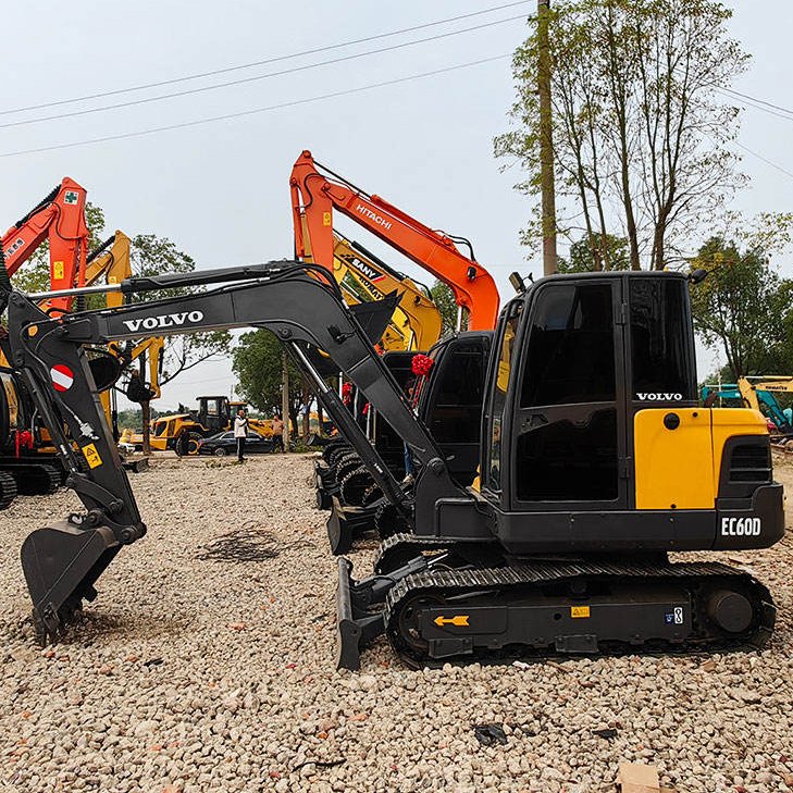 Used digger 6ton Mini Used Excavator Volvo 60 Crawler Excavators Cheap Volve60 shandong agricultural machinery