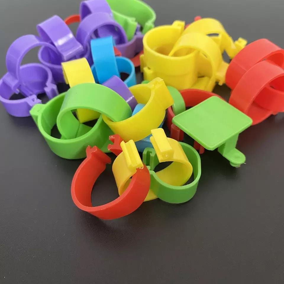 100Pcs Chicken Leg Rings Poultry Leg Rings Numbers Tags for Farm Chicken Duck Pigeon Quail Pheasant