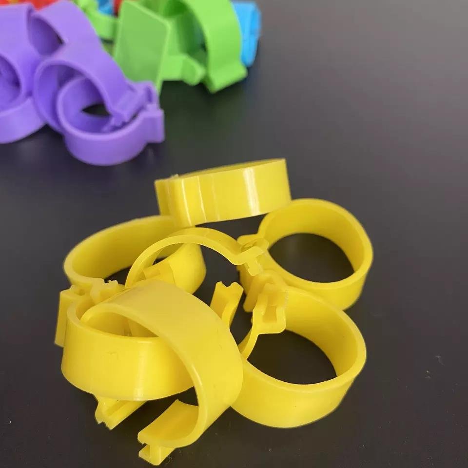 100Pcs Chicken Leg Rings Poultry Leg Rings Numbers Tags for Farm Chicken Duck Pigeon Quail Pheasant