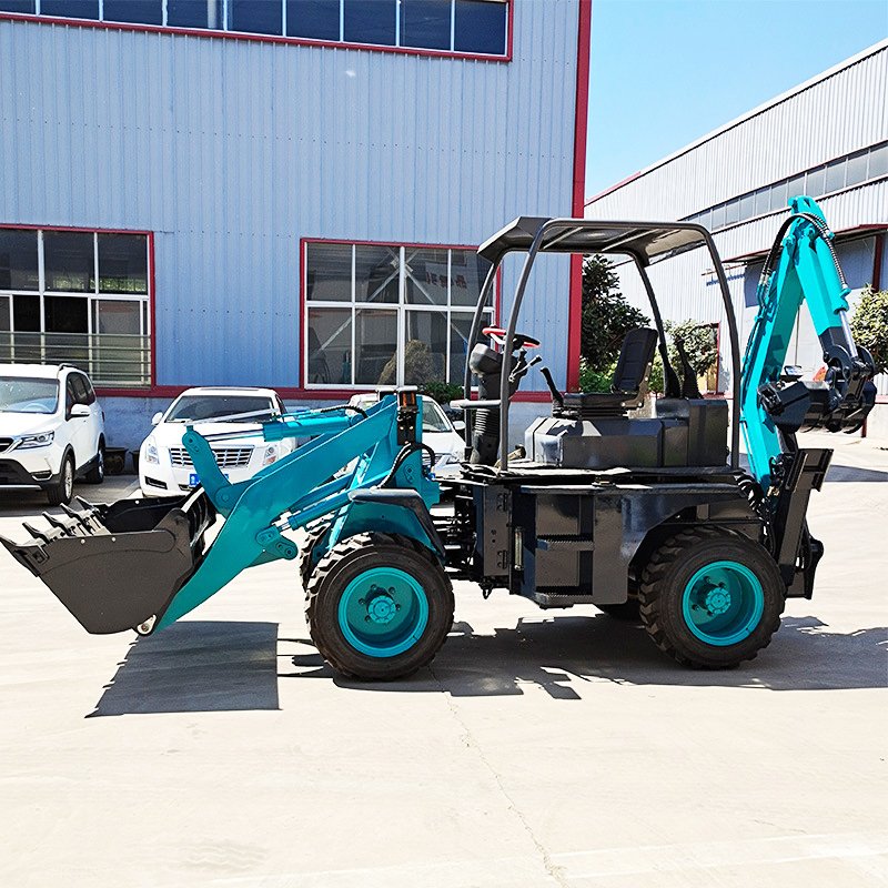 Cheap New Small Mini Towable Backhoe Loader Earth-Moving Machinery Small garden trucking wheel skid steer jcb 1cx backhoe loader
