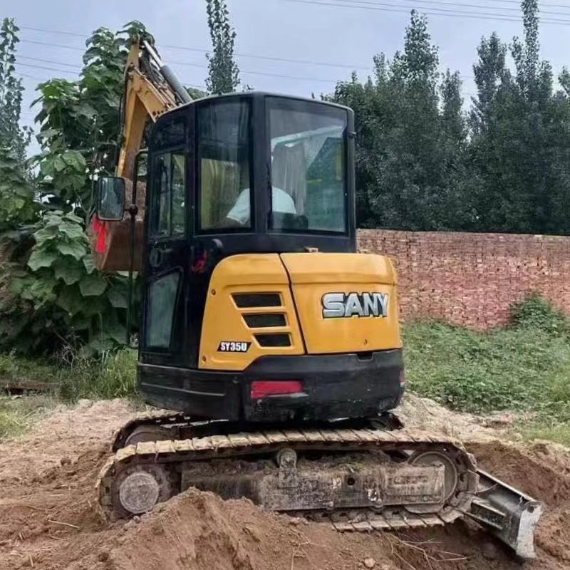 Cheap sany sy35u Crawler Mini Excavator for farm use 3.5 ton EPA engine in good condition, small bagging machine