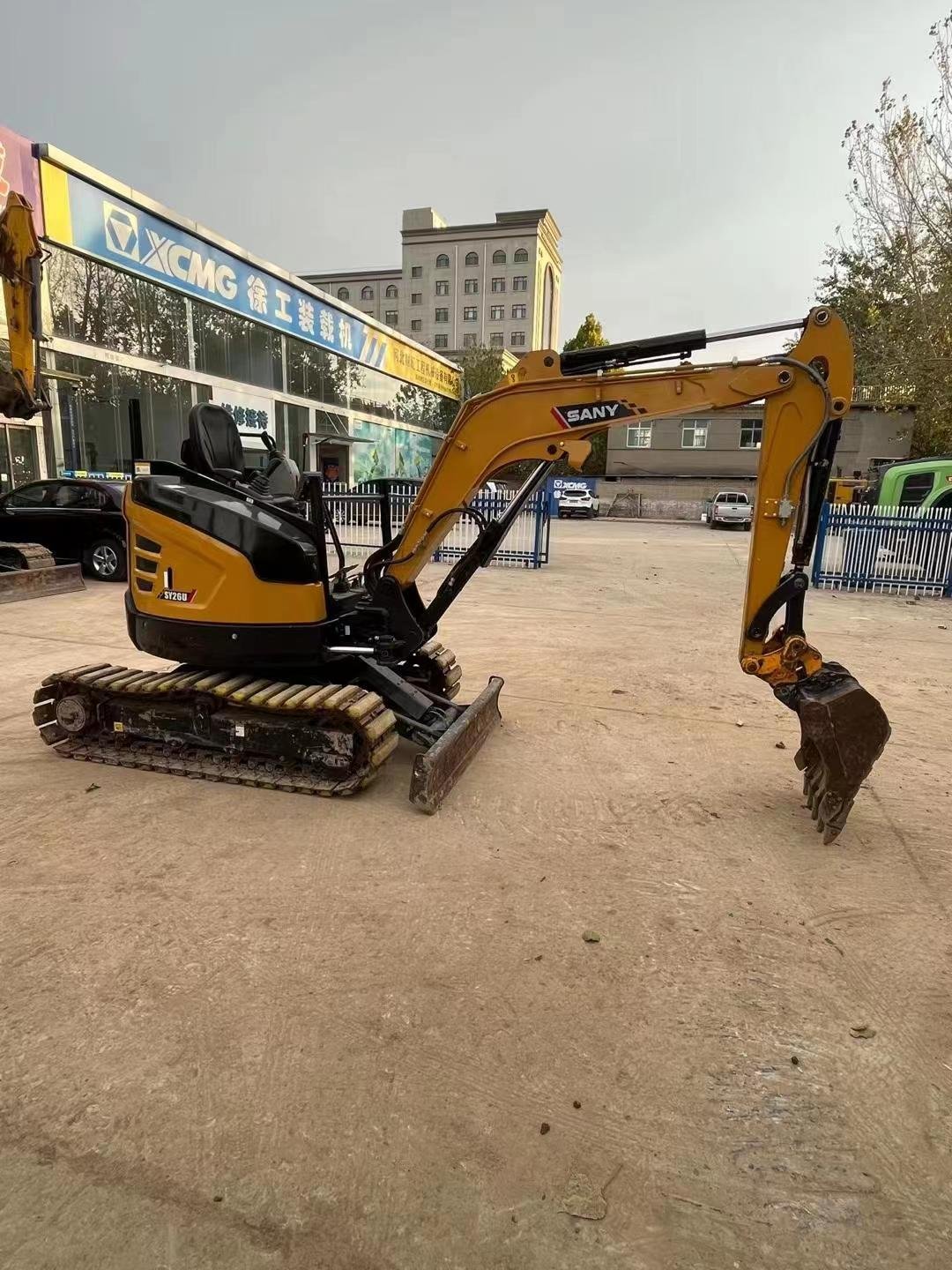 Used SANY SY26U 2 ton small mini hydraulic crawler excavators digger machine sany26 with kubota yanmar engine