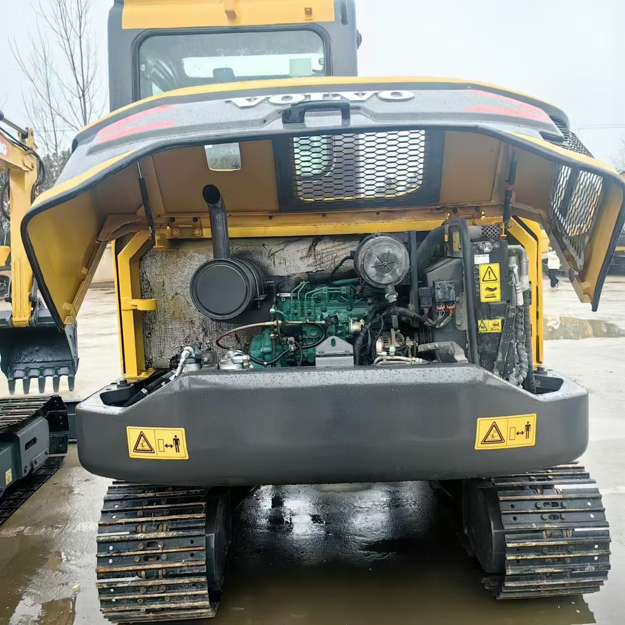 Used Excavator Hyundai ec55 wheeled excavator 5ton mini excavator cheap price used engineering construction machinery for sale