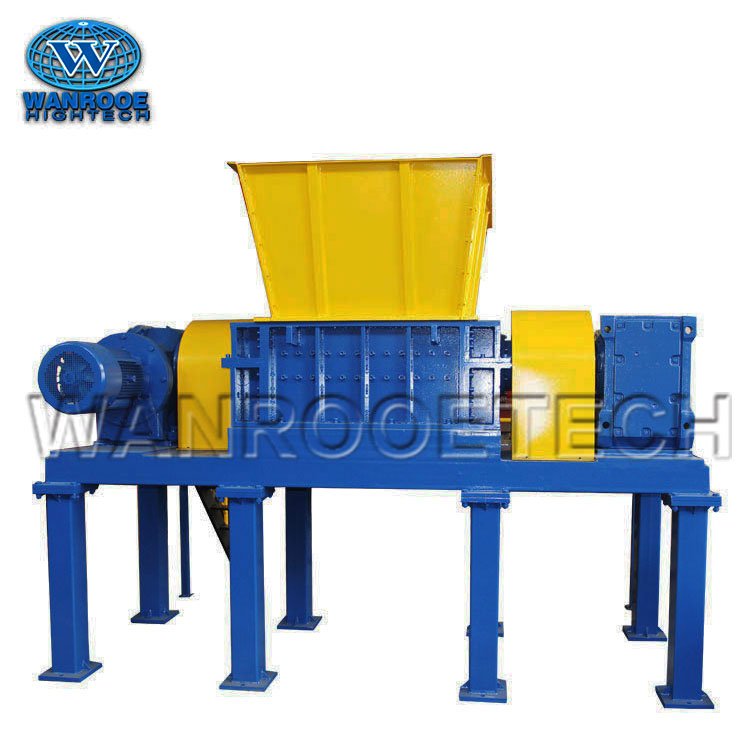 Twin Shaft E Waste Scrap Metal Plastic Shredder Recycling Machine