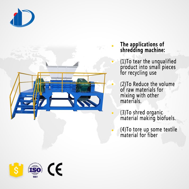 Big discount cheap price used tire plastic shredder machine for sale car tyre recycling disposal