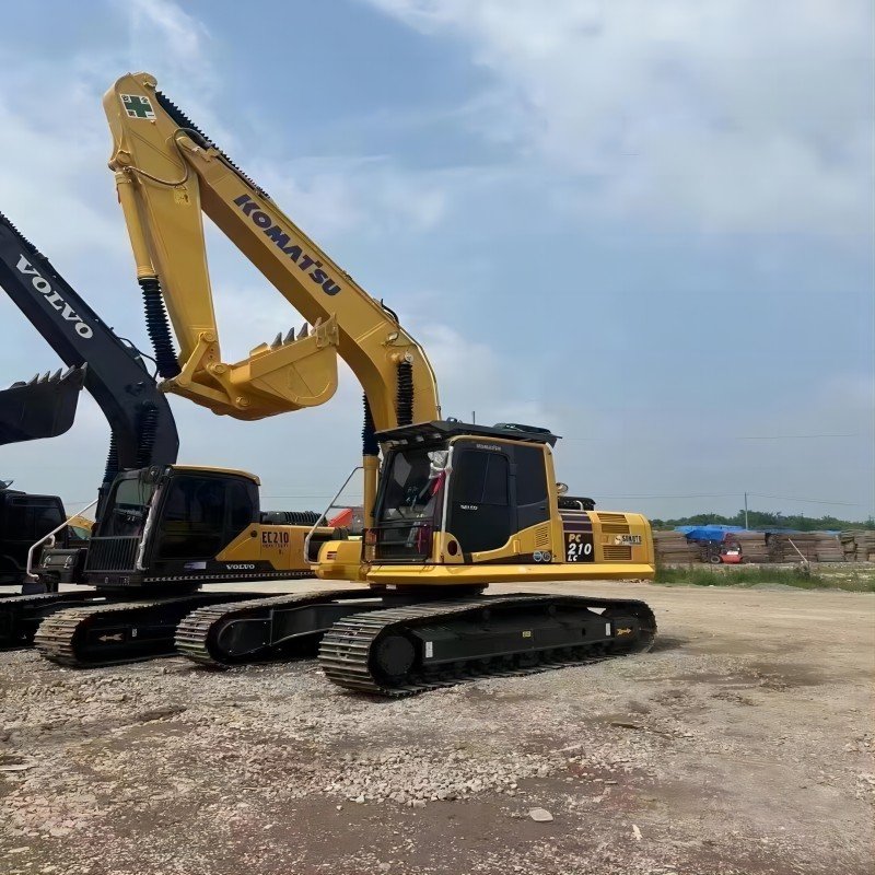 Used komatsu pc210-8 pc210 excavator in stock for sale 21ton medium construction machine komatsu 210-8 digger excavators