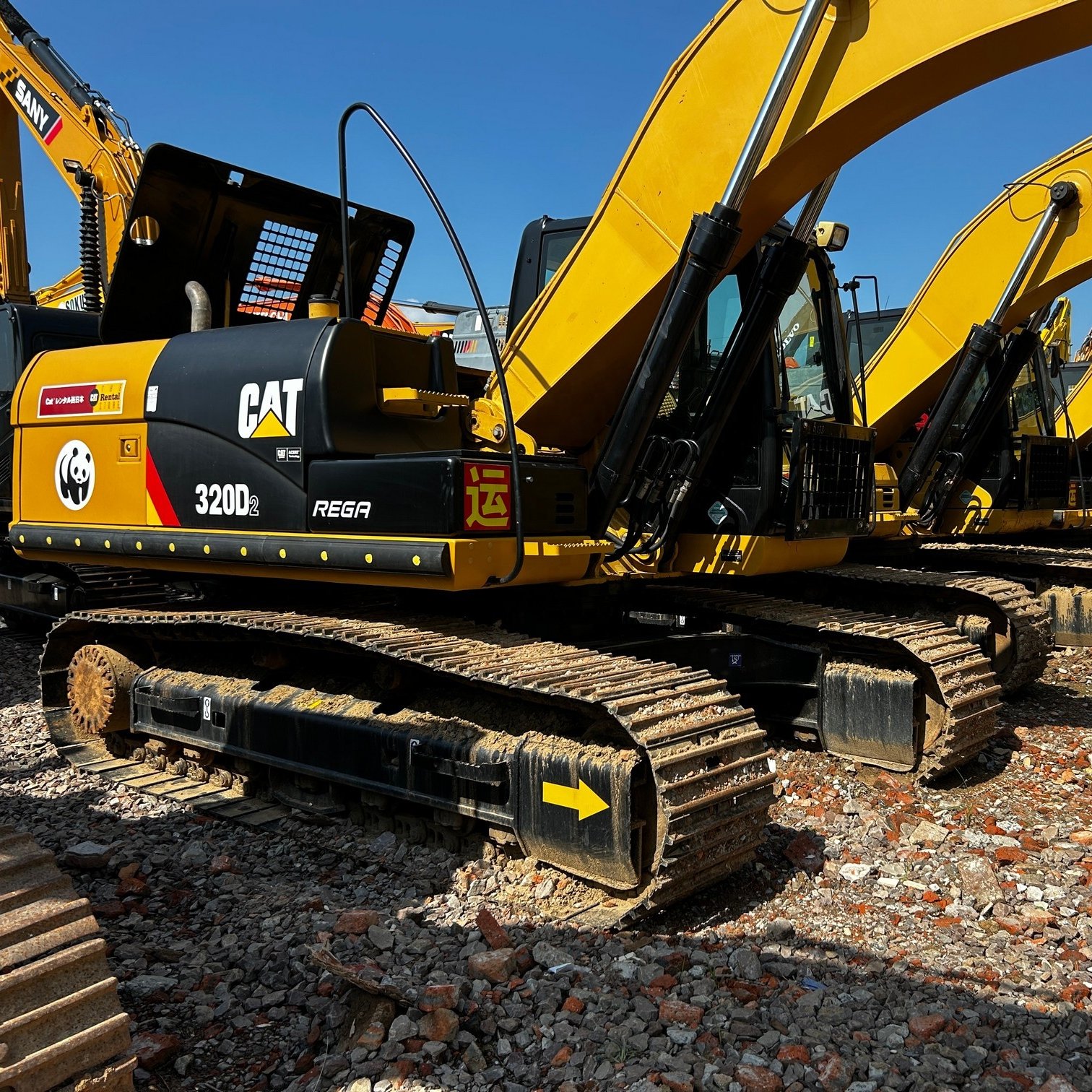 Used Caterpillar digging machinery CAT 320 320D 320DL 20ton crawler excavator machine with drilling attachments for sale