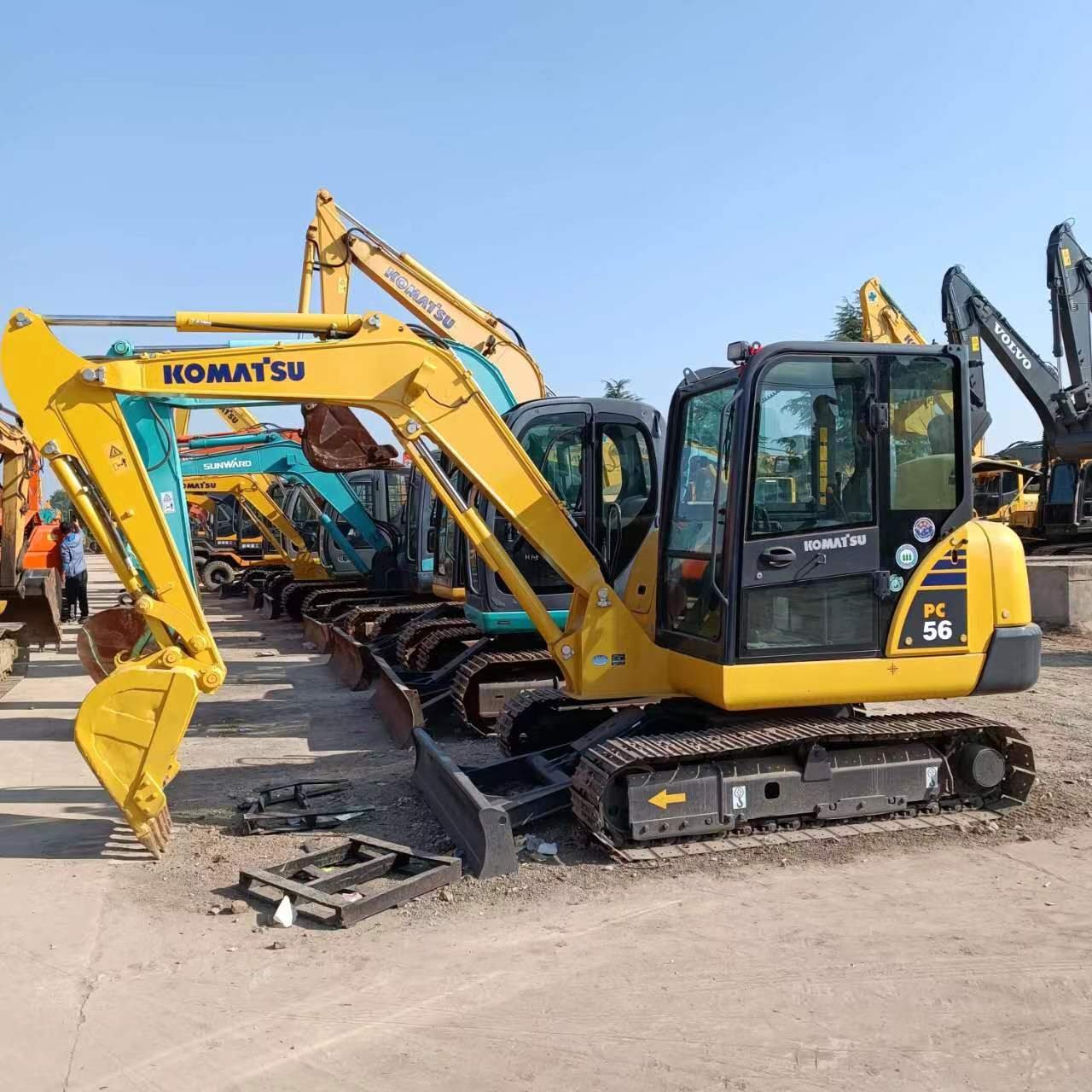 Original used KOMATSU PC56-7 crawler excavator 6 ton mini construction machine from Japan used KOMATSU excavator pc56