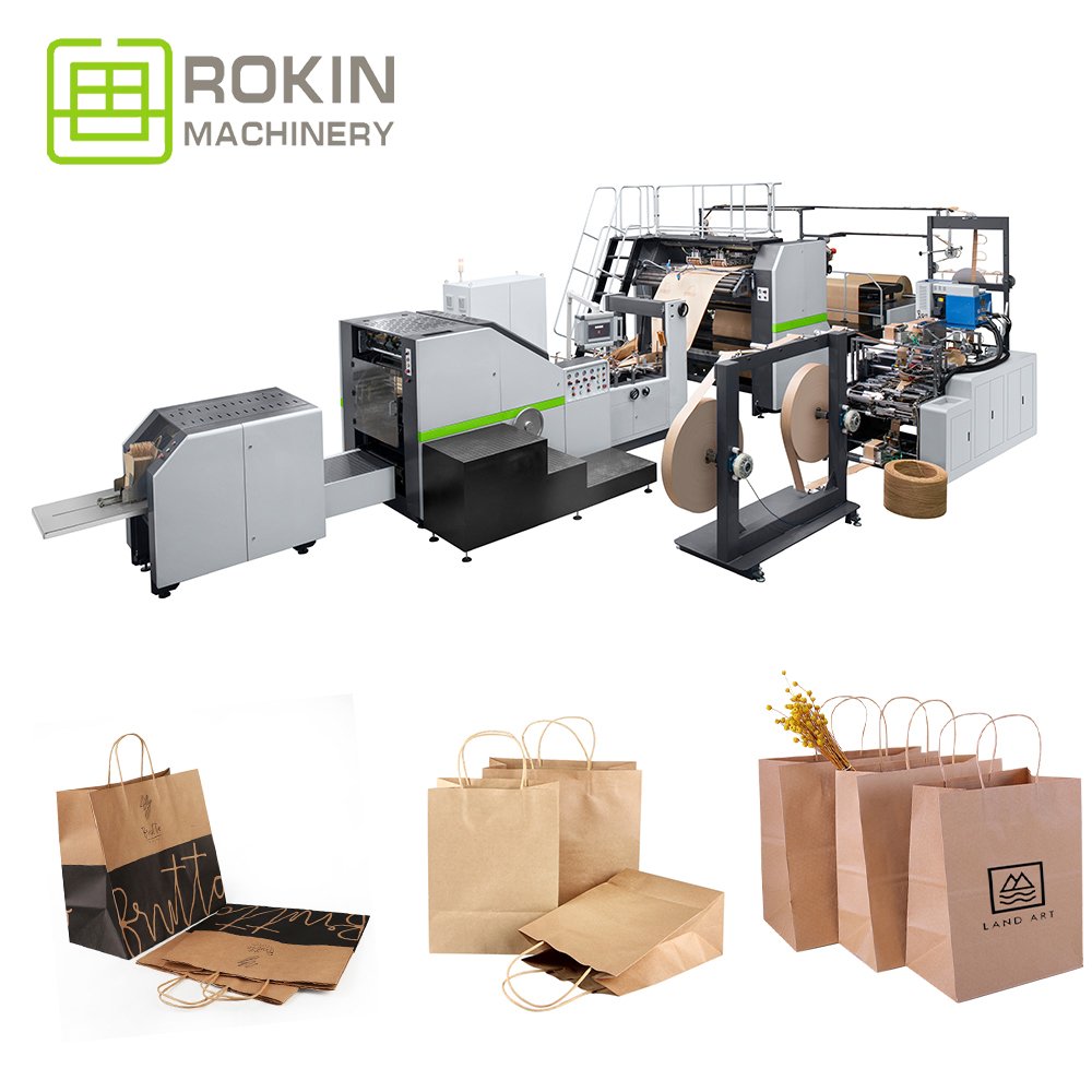 ROKIN BRAND Precio De La Maquina De Fabricacio De Bolsas De Papel Paper Bag machine