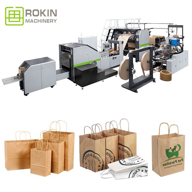 ROKIN BRAND Precio De La Maquina De Fabricacio De Bolsas De Papel Paper Bag machine