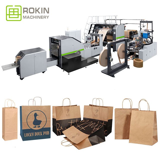 ROKIN BRAND Precio De La Maquina De Fabricacio De Bolsas De Papel Paper Bag machine