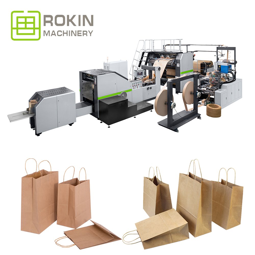 ROKIN BRAND Precio De La Maquina De Fabricacio De Bolsas De Papel Paper Bag machine