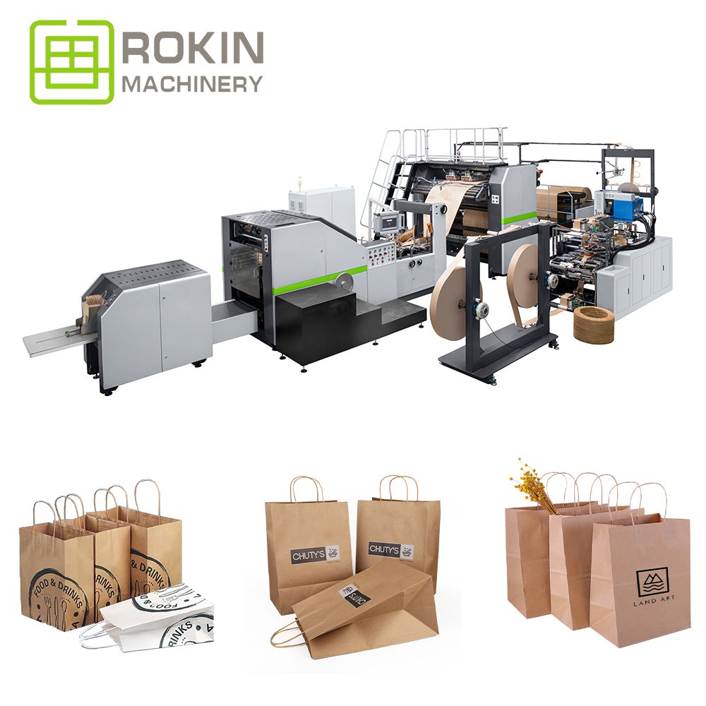 ROKIN BRAND Precio De La Maquina De Fabricacio De Bolsas De Papel Paper Bag machine