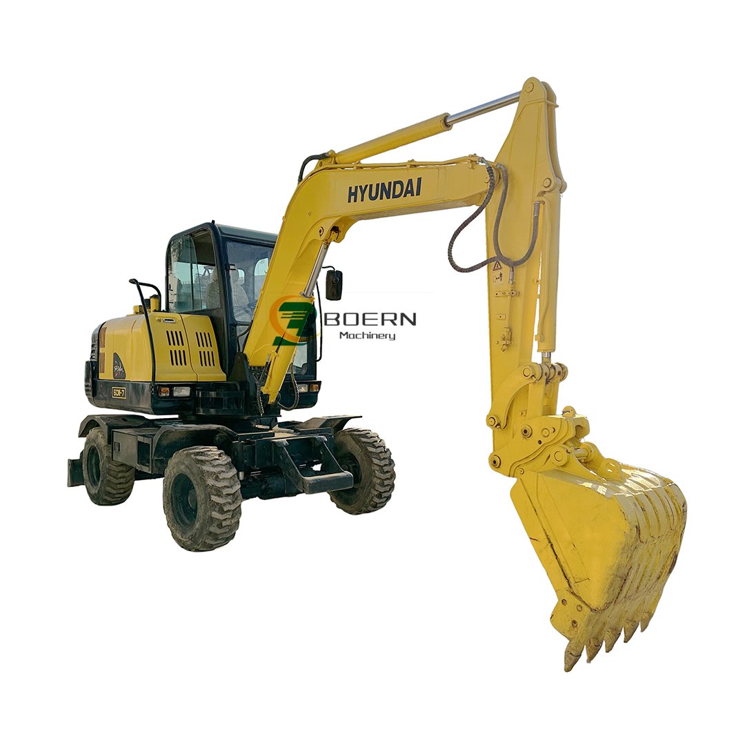 Original Hyundai 60W-7 Korea Wheel Excavator Second Hand 60W-7 Used Excavator Machine for Sale