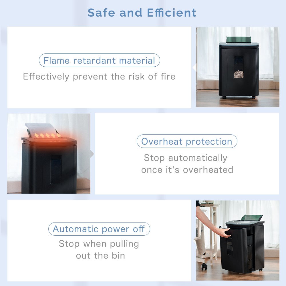 10 Sheets Micro Cut Shredders Machine for Home Office Use Heavy Duty Paper Shredder Auto feed office equipment 25L P5 3*15mm