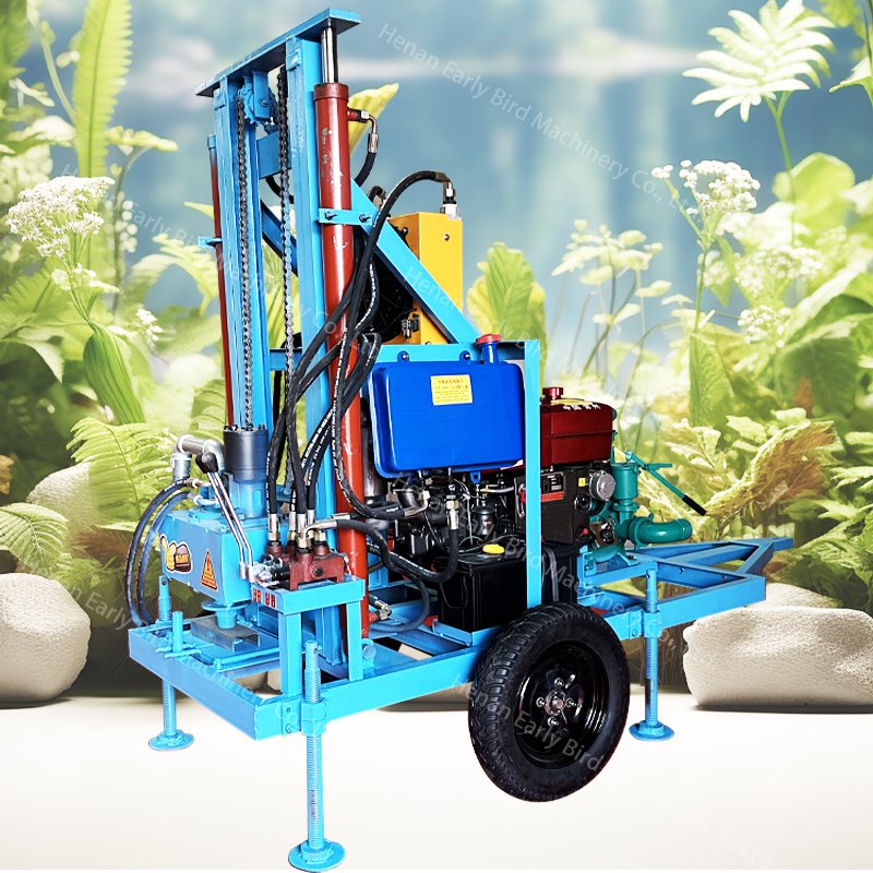 Hot selling 100m 150m 200m Diesel hydraulic portable water well drill rig drilling machine Mine Drilling Rigs