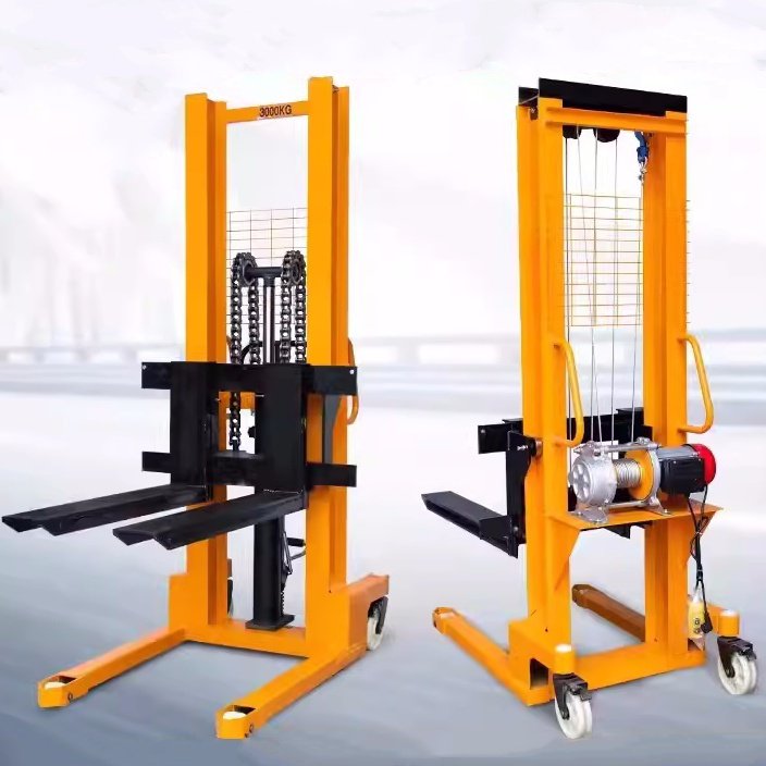 2T*1.6M Semi-Electric Forklift Stacker AC Motor Plug-In Forklift Stacker Farm Restaurant Industries Rated 2 Ton Loading Used