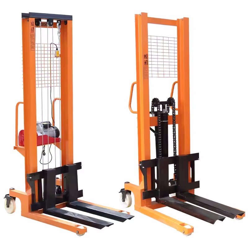 2T*1.6M Semi-Electric Forklift Stacker AC Motor Plug-In Forklift Stacker Farm Restaurant Industries Rated 2 Ton Loading Used