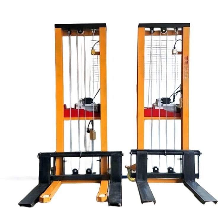 2T*1.6M Semi-Electric Forklift Stacker AC Motor Plug-In Forklift Stacker Farm Restaurant Industries Rated 2 Ton Loading Used