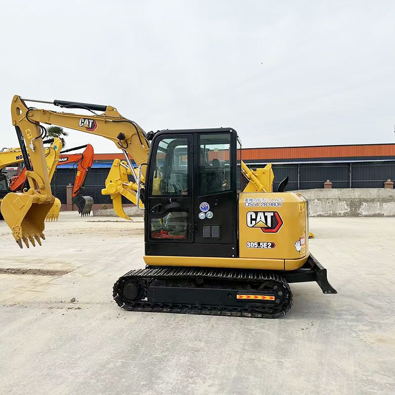 Used Cat 305.5E excavator 5ton mini digger construction machinery crawler excavator caterpillar Cat 305.5 305.5E2 CAT305.5 price