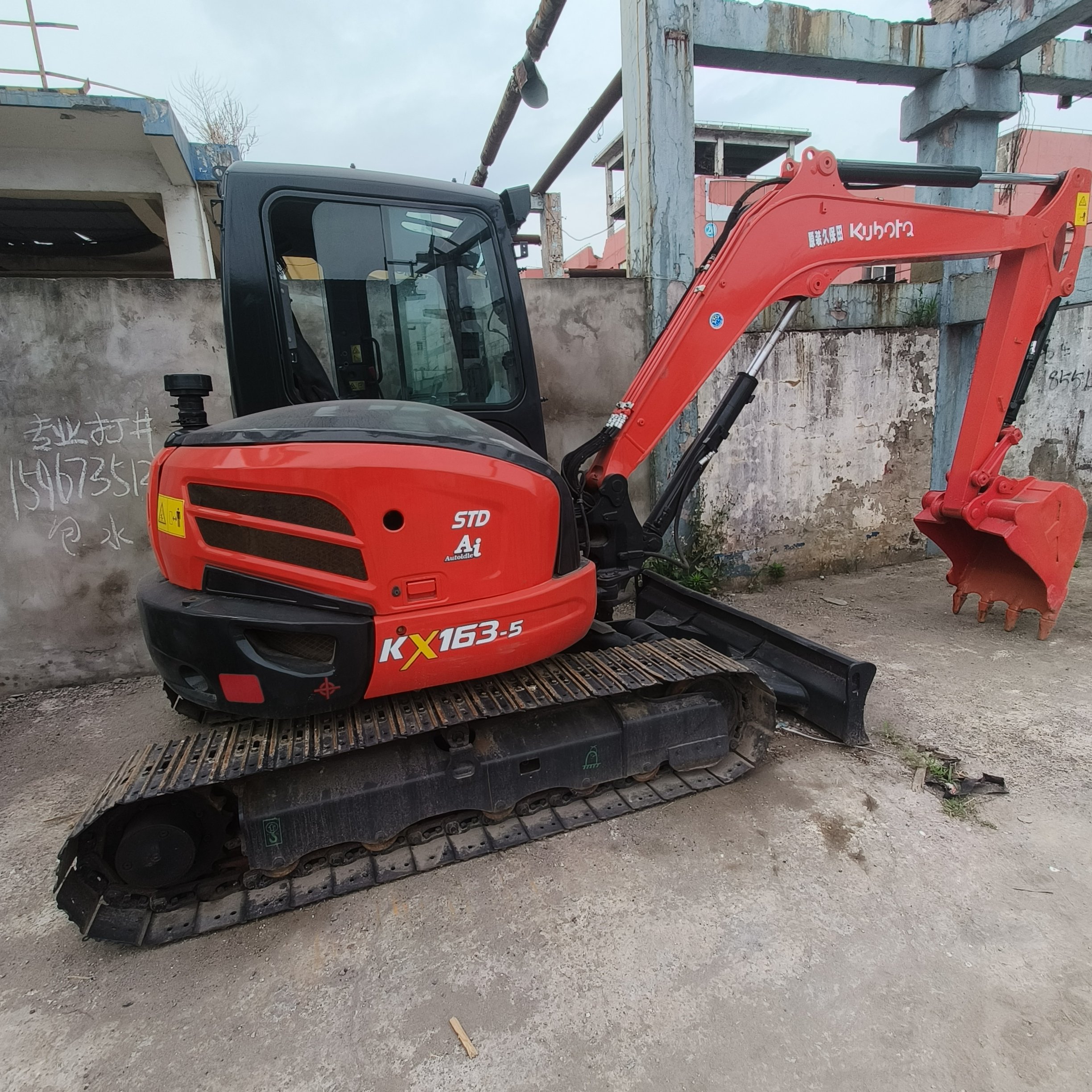 Used Kubota kx163-5 Original Low Price crawler hydraulic excavator machinery Japanese condition hot sale