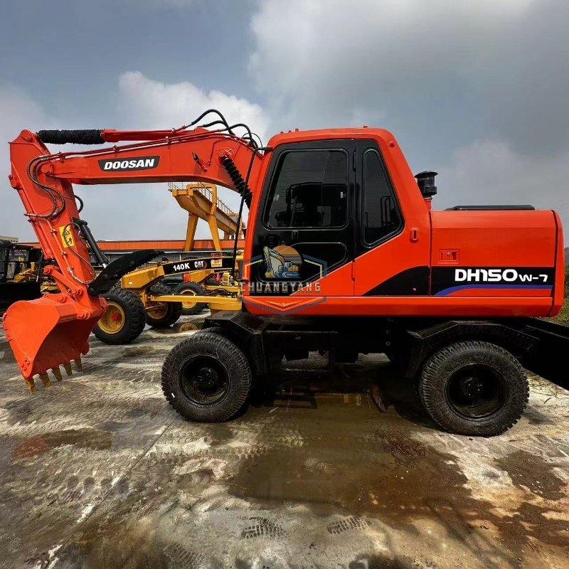 Original Imported Doosan DH150 15 Ton Crawler Excavator Tractor Low Hours Good Brand Engine PLC Core Excavators Machine Sale