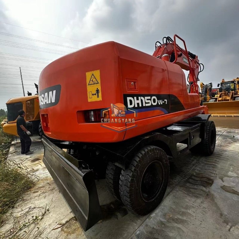 Original Imported Doosan DH150 15 Ton Crawler Excavator Tractor Low Hours Good Brand Engine PLC Core Excavators Machine Sale