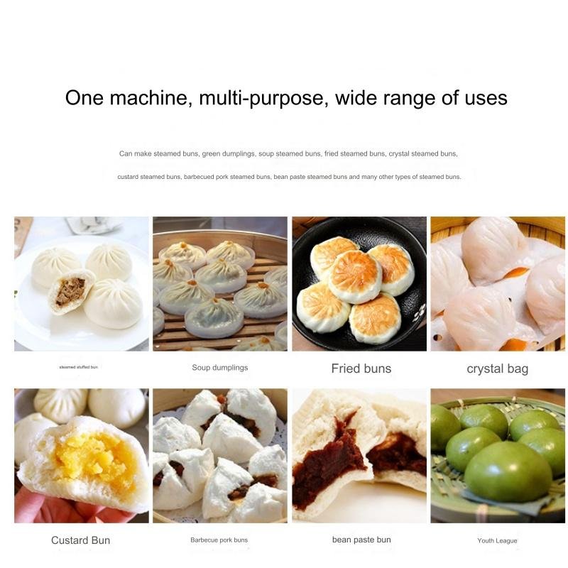 Semi-automatic Steamed Stuffed Bun 400~500 Pieces/hour Baozi Making Machine with Mold Wooden Case 1 Piece 15 Provided Gear SDCX