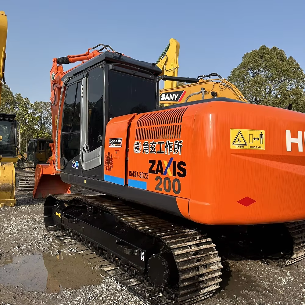 Japan hitachi ZX200 Original 20Ton construction machine hydraulic crawler excavator hitachi ZX200 used excavator with EPA