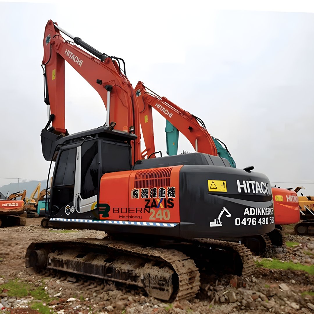 Hitachi ZX240 Zx200 Crawler Excavator Large Digger for Sale Provided Original ISUZU Used Engineering & Construction Machinery JP