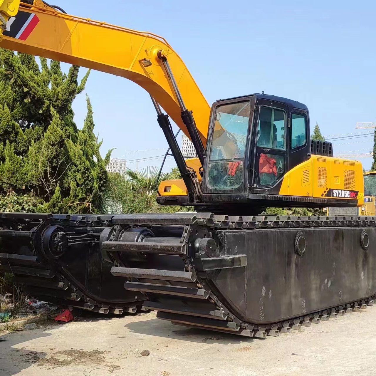 Amphibious Excavator Sany 205C used excavators heavy construction equipment second-hand digger for sale under water machines