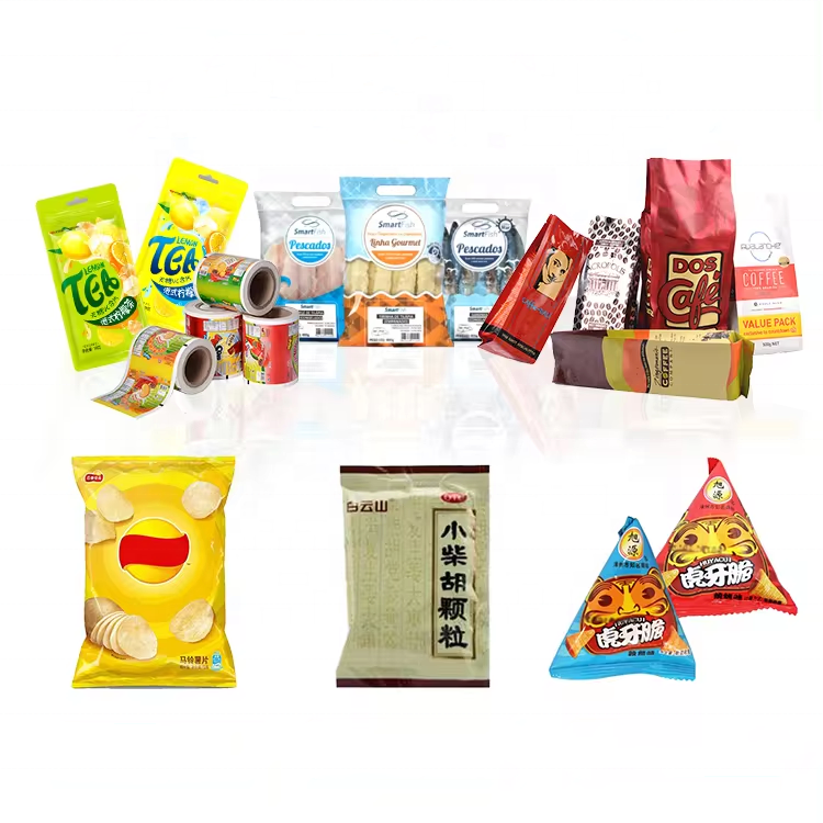 Semi-auto Chain Bucket Biscuits Meatball Dumplings Fruit Chips Puffy Grain Frozen Food Filling Sealing Packing Packaging Machine