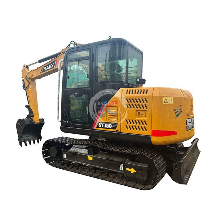 Used Sany SY75C Mini Excavator Second hand Chinese Brand Small Machinery With Imported ISUZU Engine And Hydraulic System on sale