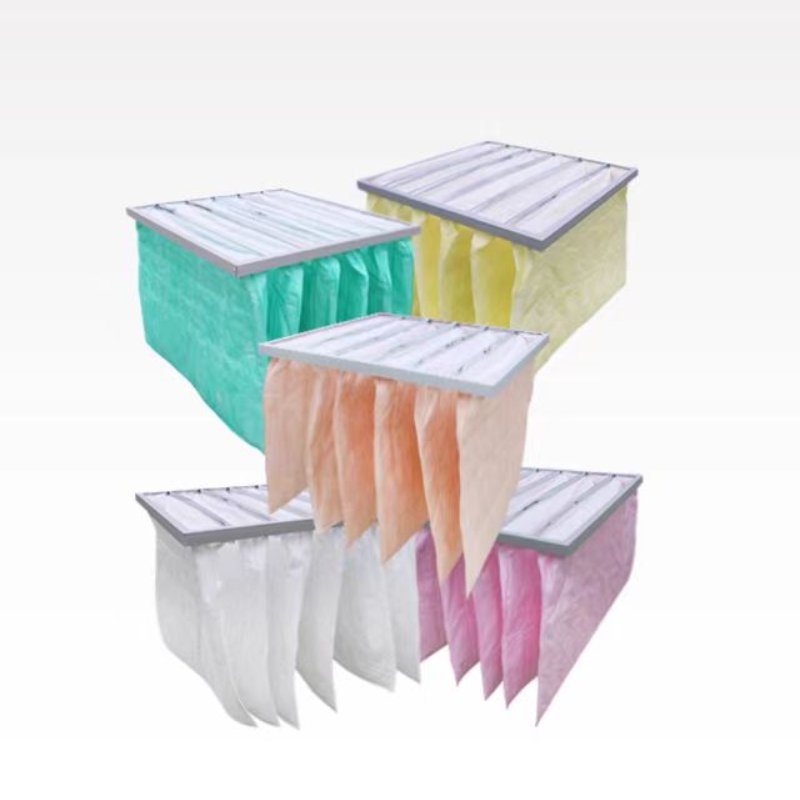 HOT Sales Synthetic Fiber Pocket Filter F5 F6 F7 F8 F9 efficiency Pocket Filter Air Conditioning Bag Filter for HVAC System