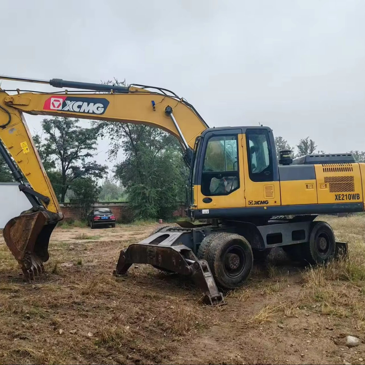 XUGO wheel excavator 210w-7 excavators construction equipments used machines for sale 210w original tires original condition