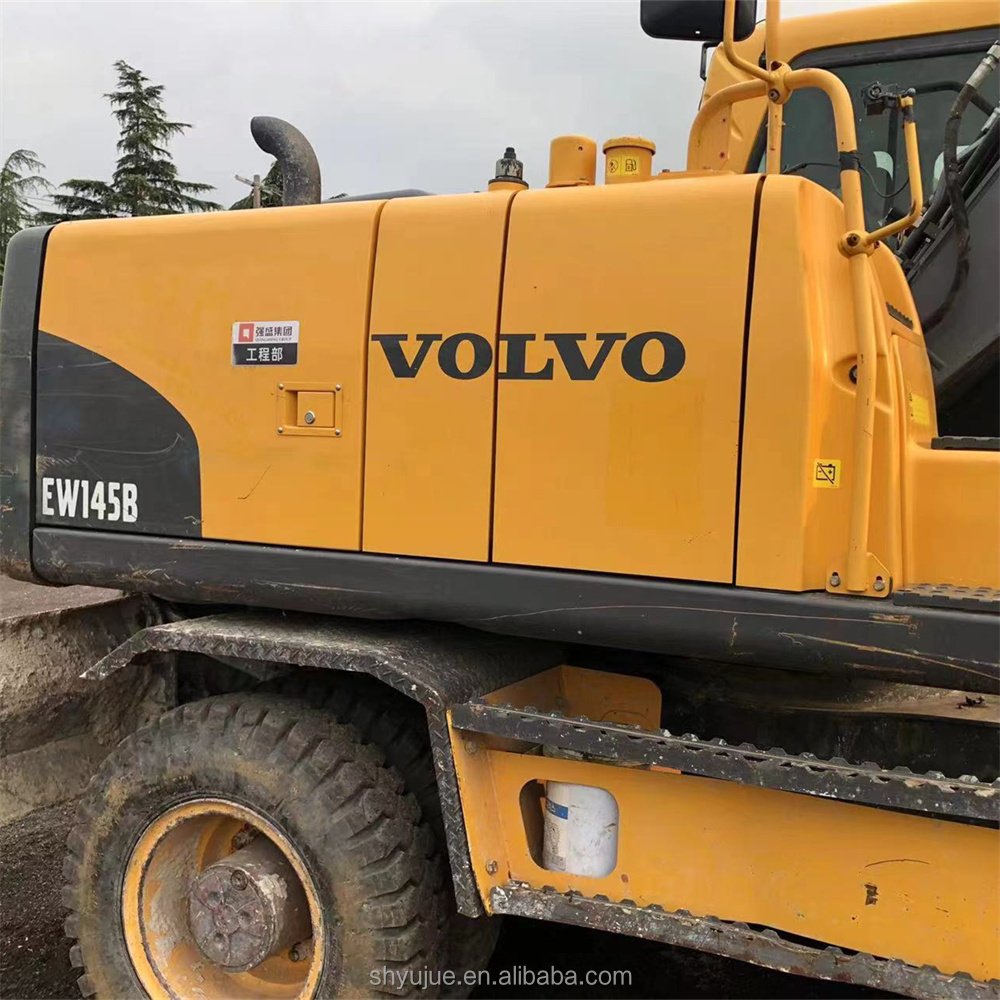 Construction Machinery Wheel Excavadora EW145B good condition Used VOLVO EW145B Wheel Excavator for sale