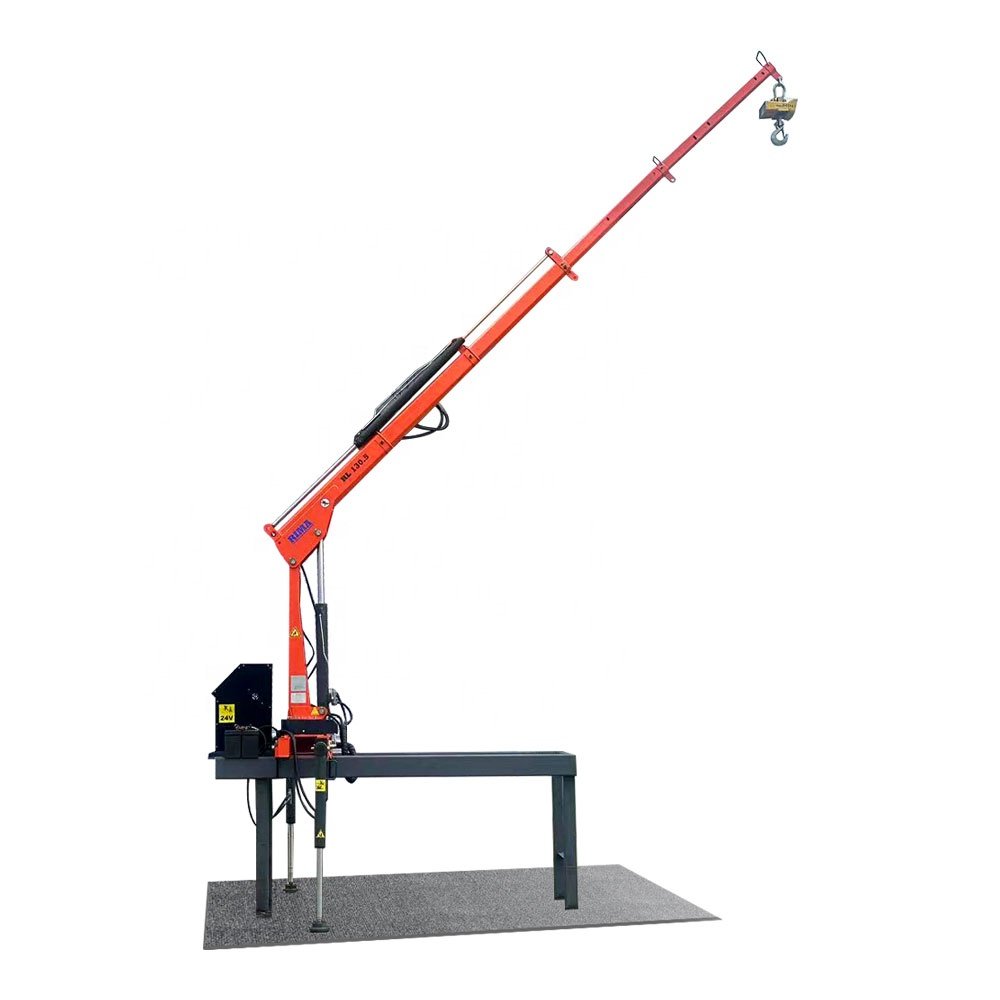 Rima Mini 1.3ton lift crane truck construction machine pick up mini truck crane for sale