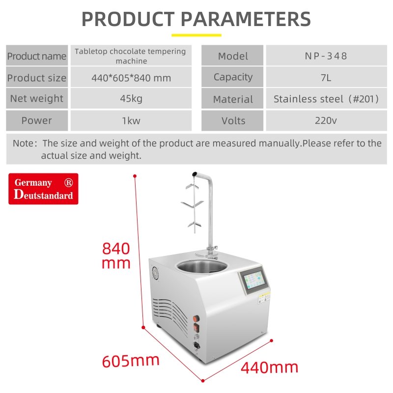2023 Fully Automatic Commercial Chocolate Tempering and Melting Machine Chocolate Dispenser Stainless Steel 304 Engine Provided