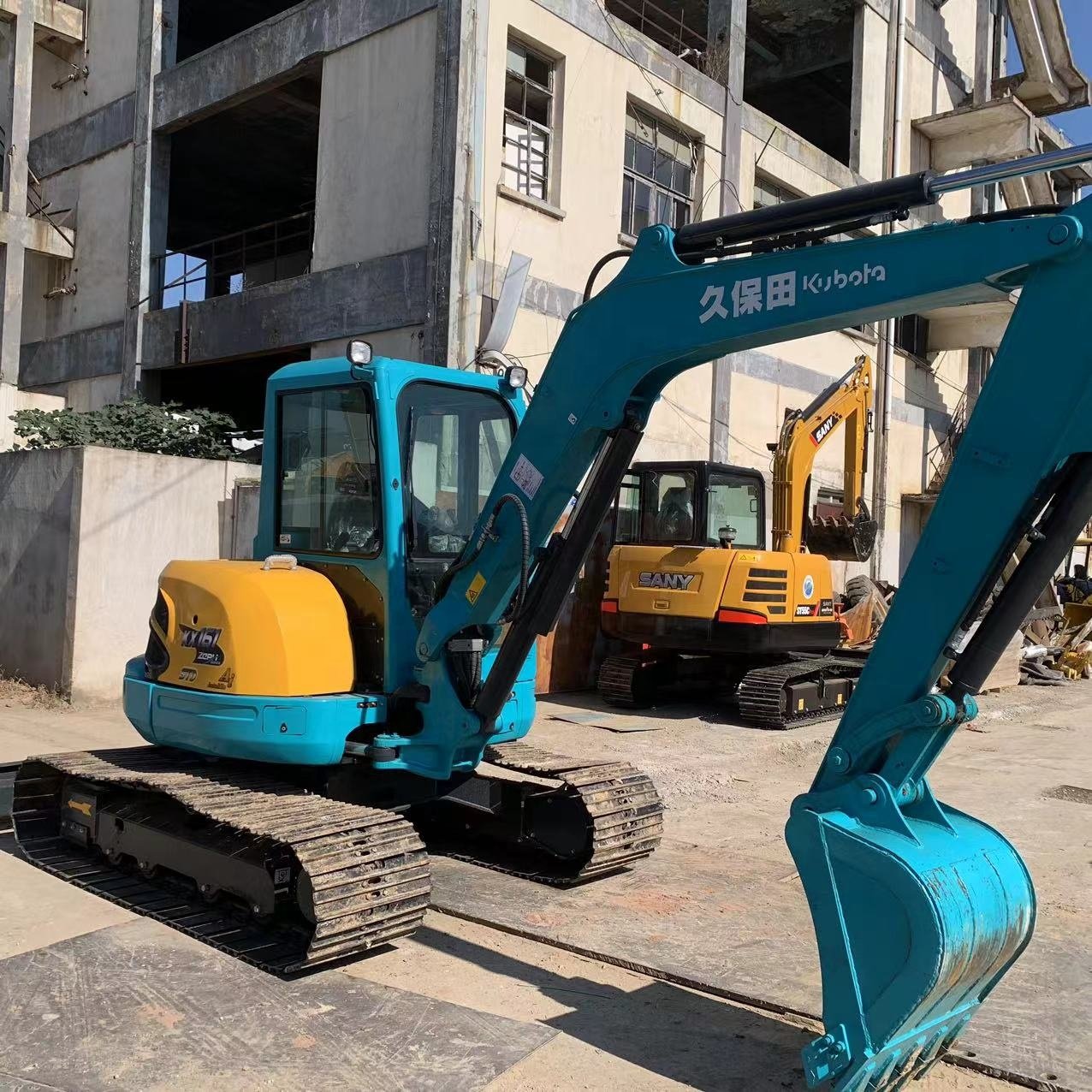 6tons 8tons Second-hand excavadora Kubota KX185 KX161 KX163 mini machinery hydraulic backhoe crawler used kubota excavator