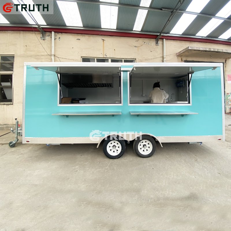 Year-end Lowest Price Food Cart Mobile Food Trailer Kitchen USA Standard used Food Truck for sale