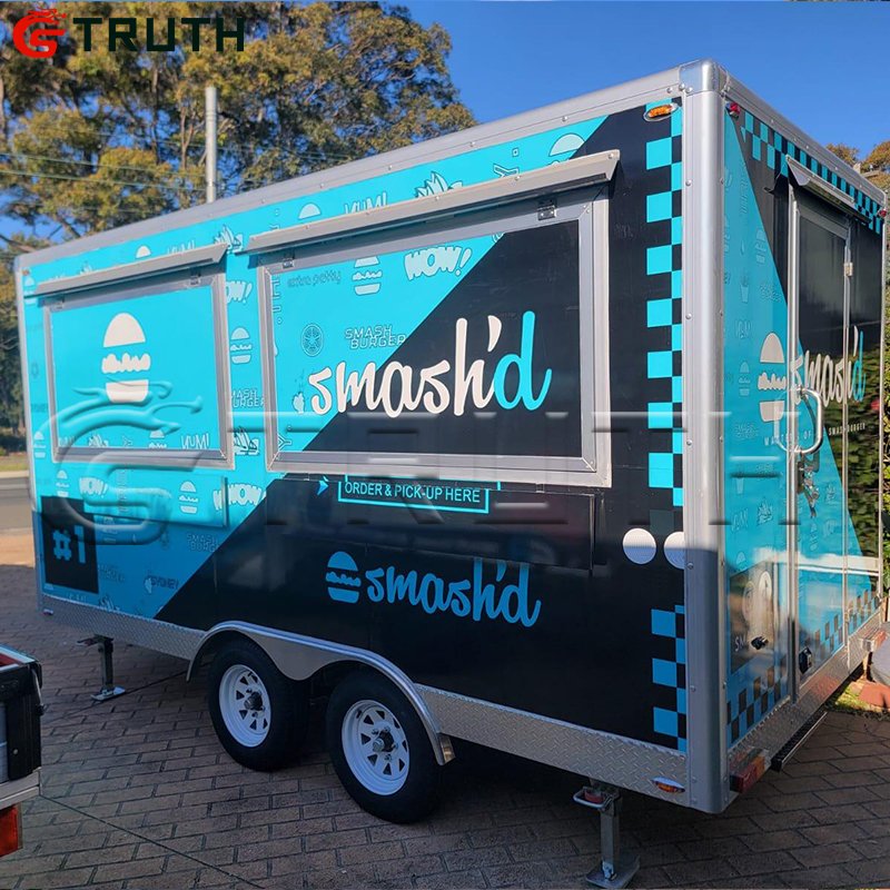 Year-end Lowest Price Food Cart Mobile Food Trailer Kitchen USA Standard used Food Truck for sale