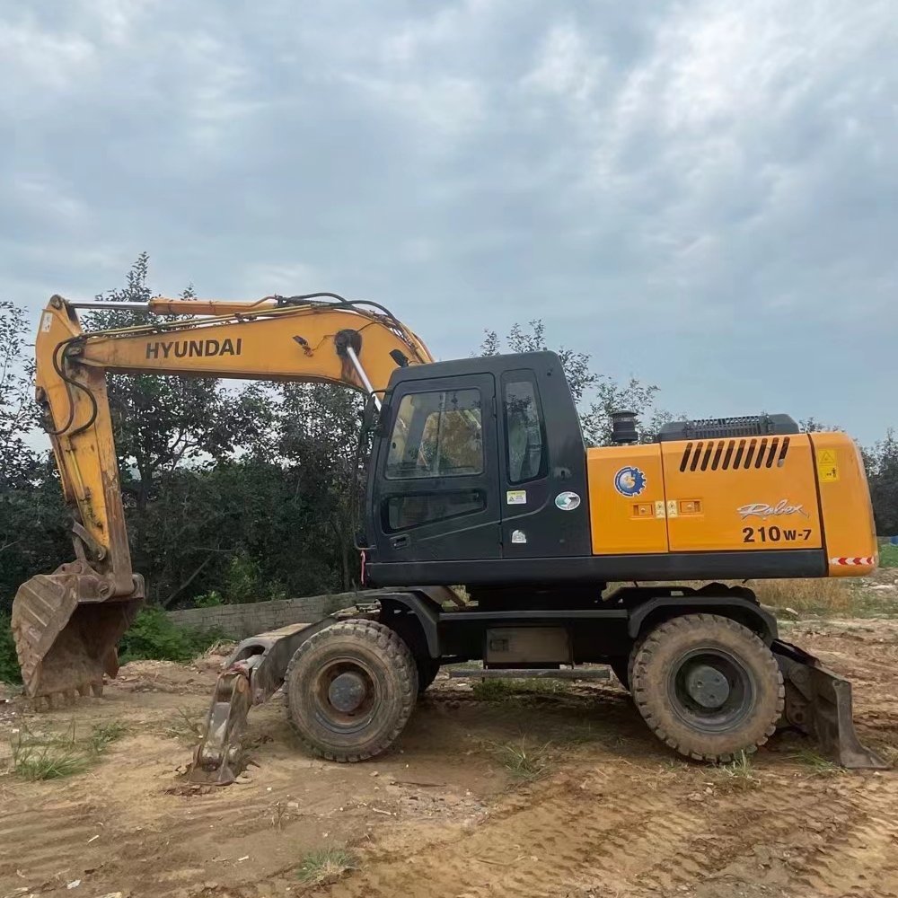Used Hyundai 210w-7 wheel Excavator korea make original hyundai wheel excavator 210 cheap wholesale sale
