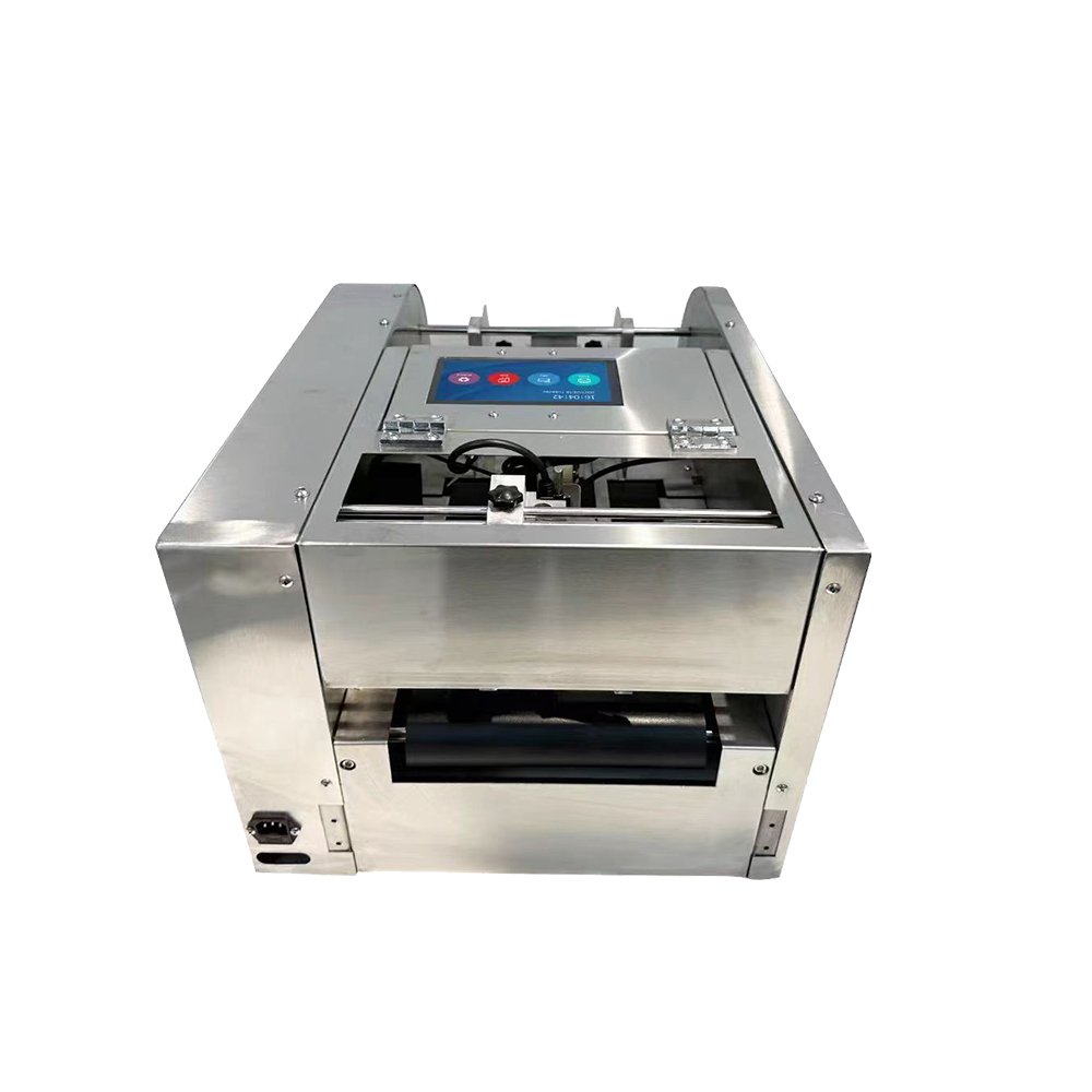 Automatic friction expiry date coding conveyor feeder machine with inkjet printer
