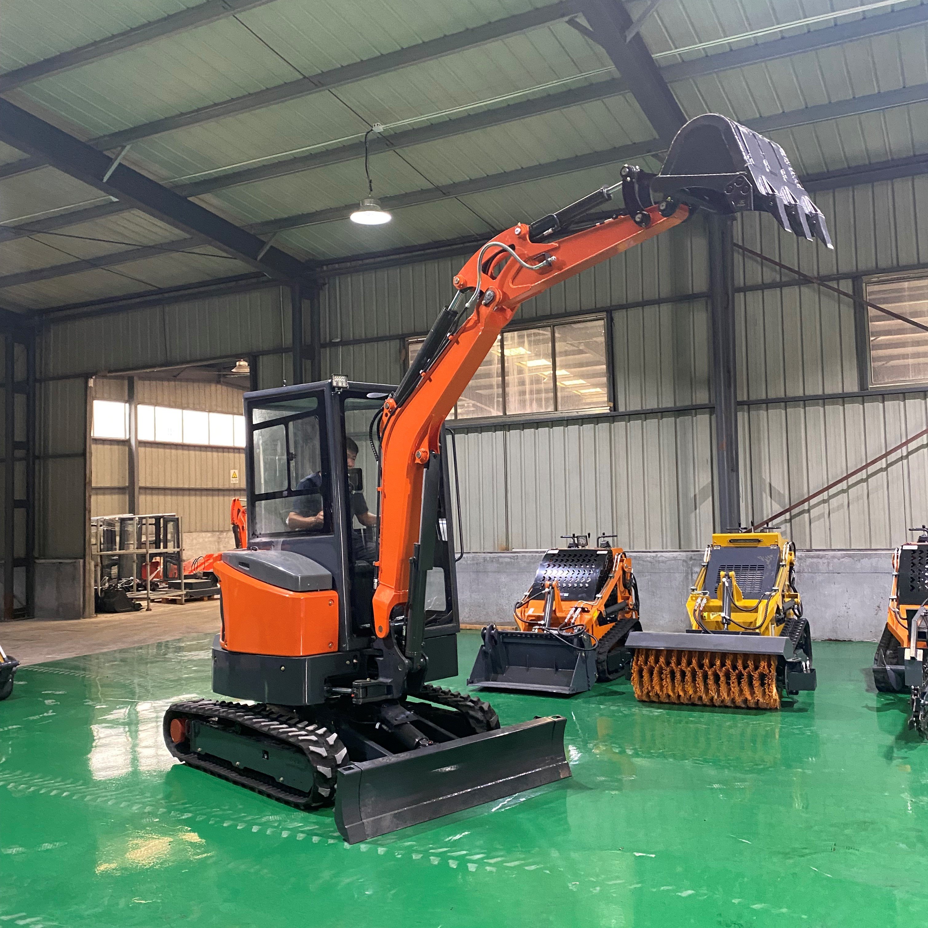 Fast Delivery Strong Power 3 Ton Crawler Excavator Earthmoving Machinery For Agriculture Small Digger